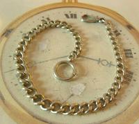 Antique Pocket Watch Chain 1890s Victorian Large Silver Nickel Graduated Link Albert (4 of 10) Antique Pocket Watch Chain 1890s Victorian Large Silver Nickel Graduated Link Albert (4 of 10)