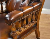 Pair of Victorian Hand Dyed Leather Library Chairs (4 of 13) Pair of Victorian Hand Dyed Leather Library Chairs (4 of 13)