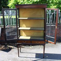 1920s Mahogany 2 Door Glass China Cabinet with Drawers (2 of 5) 1920s Mahogany 2 Door Glass China Cabinet with Drawers (2 of 5)