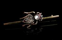 Victorian Beetle Brooch, Moonstone, Diamond, Ruby & Garnet, 15ct Gold, Boxed (6 of 12) Victorian Beetle Brooch, Moonstone, Diamond, Ruby & Garnet, 15ct Gold, Boxed (6 of 12)