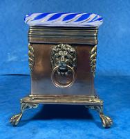 Arts & Crafts Glass and Brass Single Tea Caddy. (10 of 18) Arts & Crafts Glass and Brass Single Tea Caddy. (10 of 18)