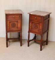 Pair of French Oak Marble Top Bedside Cabinets (6 of 9) Pair of French Oak Marble Top Bedside Cabinets (6 of 9)