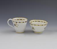 Flight Period Worcester Porcelain Spiral Fluted Trio, Tea Bowl, Cup & Saucer (5 of 9) Flight Period Worcester Porcelain Spiral Fluted Trio, Tea Bowl, Cup & Saucer (5 of 9)