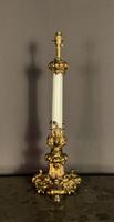 Superb Tall French Gilt Metal Rococo Table Lamp (7 of 9) Superb Tall French Gilt Metal Rococo Table Lamp (7 of 9)