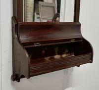 Victorian Mahogany Bathroom Wall Mirror with Towel Rail and Swan Neck Pediment (5 of 5) Victorian Mahogany Bathroom Wall Mirror with Towel Rail and Swan Neck Pediment (5 of 5)