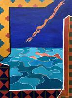 20th Century - British - Contemporary - Abstract Oil Painting of Naked Diver (3 of 11) 20th Century - British - Contemporary - Abstract Oil Painting of Naked Diver (3 of 11)