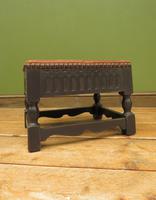 Small Vintage Wooden Black Painted Foot Stool with Brown Leather Top (17 of 17) Small Vintage Wooden Black Painted Foot Stool with Brown Leather Top (17 of 17)