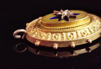 Victorian 9ct Gold Blue Enamel Pendant, Seed Pearl Star (10 of 10) Victorian 9ct Gold Blue Enamel Pendant, Seed Pearl Star (10 of 10)