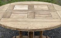 Large Round French Bleached Oak Farmhouse Table with Extensions (14 of 38) Large Round French Bleached Oak Farmhouse Table with Extensions (14 of 38)