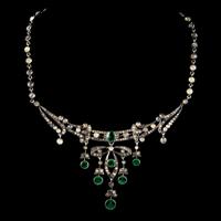 Antique Victorian Art Nouveau Green Paste Garland Necklace Silver c.1900 (5 of 8) Antique Victorian Art Nouveau Green Paste Garland Necklace Silver c.1900 (5 of 8)