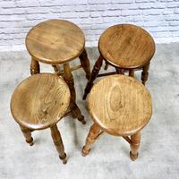 4 Similar 19th Century Country Stools (3 of 5) 4 Similar 19th Century Country Stools (3 of 5)