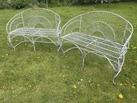 Pair of Art Deco Style Peacock Design Garden Curved Benches (5 of 35) Pair of Art Deco Style Peacock Design Garden Curved Benches (5 of 35)