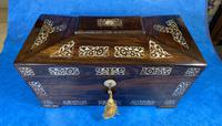 William IV Rosewood Tea Caddy With Mother of Pearl Inlay (5 of 15) William IV Rosewood Tea Caddy With Mother of Pearl Inlay (5 of 15)