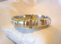 Antique Sterling Silver Bamboo Bangle 1942 WW2 Wide Silver Bracelet 7 1/4" Length (6 of 10) Antique Sterling Silver Bamboo Bangle 1942 WW2 Wide Silver Bracelet 7 1/4" Length (6 of 10)