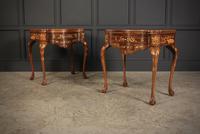 Pair of Dutch Marquetry Inlaid Serpentine Card Tables (8 of 18) Pair of Dutch Marquetry Inlaid Serpentine Card Tables (8 of 18)