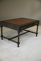 Antique Anglo Indian Carved Padouk Library Table (9 of 34) Antique Anglo Indian Carved Padouk Library Table (9 of 34)