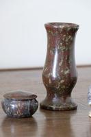 Rare Marble Vases with Lidded Pot (6 of 6) Rare Marble Vases with Lidded Pot (6 of 6)