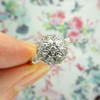 Vintage 18ct Platinum diamond cluster ring c.1960s (5 of 11) Vintage 18ct Platinum diamond cluster ring c.1960s (5 of 11)