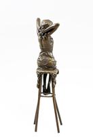 Josephine sitting on a stool, a bronze figurine by "Pierre Collinet (4 of 4) Josephine sitting on a stool, a bronze figurine by "Pierre Collinet (4 of 4)