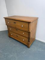 A Massive Victorian Antique / Old Pine Hungarian Waxed 3 Drawer Chest of Drawers
