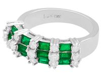 0.75ct Emerald & 0.58ct Diamond 14ct White Gold Dress Ring (3 of 9) 0.75ct Emerald & 0.58ct Diamond 14ct White Gold Dress Ring (3 of 9)