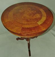 Italian Sorrento Walnut Inlaid Tripod Table (8 of 8) Italian Sorrento Walnut Inlaid Tripod Table (8 of 8)