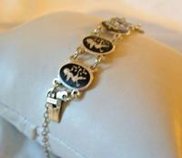 Vintage Sterling Silver Enamel Bracelet 1960s Goddess of Love 7" Length 9.1 Grams (5 of 12) Vintage Sterling Silver Enamel Bracelet 1960s Goddess of Love 7" Length 9.1 Grams (5 of 12)