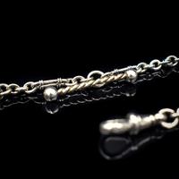 Antique Victorian Sterling Silver Albertina Albert Watch Chain Bracelet with Tassel and Drum Charm (6 of 14) Antique Victorian Sterling Silver Albertina Albert Watch Chain Bracelet with Tassel and Drum Charm (6 of 14)