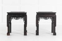 Pair of Ebonised Chinese Side Tables with Marble Tops (2 of 10) Pair of Ebonised Chinese Side Tables with Marble Tops (2 of 10)