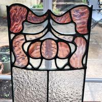 Antique Stained Glass Panel with Pink Glass Detail (9 of 10) Antique Stained Glass Panel with Pink Glass Detail (9 of 10)