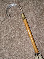 Antique Gold Plate English Made Umbrella With Lucite Crook Handle & Cream Canopy (8 of 17) Antique Gold Plate English Made Umbrella With Lucite Crook Handle & Cream Canopy (8 of 17)