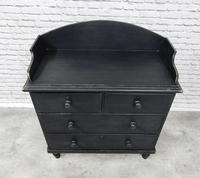 Black Painted Victorian Chest of Drawers (2 of 5) Black Painted Victorian Chest of Drawers (2 of 5)