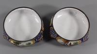 Georgian Bilston Enamel Salt Cellars Pair Rare (13 of 17) Georgian Bilston Enamel Salt Cellars Pair Rare (13 of 17)
