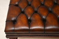 Large Antique Victorian Style Deep Buttoned Leather Stool / Coffee Table (8 of 9) Large Antique Victorian Style Deep Buttoned Leather Stool / Coffee Table (8 of 9)