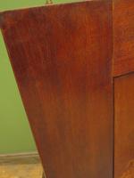 Small Inlaid Antique Corner Cupboard with Blue Interior, Lockable (13 of 14) Small Inlaid Antique Corner Cupboard with Blue Interior, Lockable (13 of 14)
