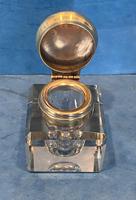 Victorian Cut Glass Inkwell with a Brass Top (3 of 10) Victorian Cut Glass Inkwell with a Brass Top (3 of 10)