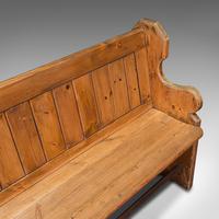 Antique Bench Seat, English, Pine, Pew, Ecclesiastic Taste, Victorian c.1900 (10 of 12) Antique Bench Seat, English, Pine, Pew, Ecclesiastic Taste, Victorian c.1900 (10 of 12)