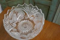 Large French Tazza Etched Cristal Pedestal Fruit Dish (4 of 5) Large French Tazza Etched Cristal Pedestal Fruit Dish (4 of 5)