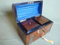 Figured Walnut Tea Caddy. 100% Original. C1880 (2 of 11) Figured Walnut Tea Caddy. 100% Original. C1880 (2 of 11)