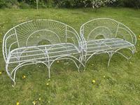 Pair of Art Deco Style Peacock Design Garden Curved Benches (7 of 35) Pair of Art Deco Style Peacock Design Garden Curved Benches (7 of 35)