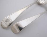 Two Georgian Silver Sifter Spoons Thomas & William Chawner London 1771 & John Lampfert London 1773 (2 of 6) Two Georgian Silver Sifter Spoons Thomas & William Chawner London 1771 & John Lampfert London 1773 (2 of 6)