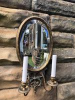 Pair of English Gilt Bronze Mirrored Wall Lights (6 of 8) Pair of English Gilt Bronze Mirrored Wall Lights (6 of 8)