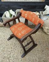 Quality Near Pair of Mahogany Antique x frame Chairs (3 of 5) Quality Near Pair of Mahogany Antique x frame Chairs (3 of 5)