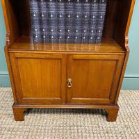 Quality Small Edwardian Figured Mahogany Antique Waterfall Bookcase (6 of 6) Quality Small Edwardian Figured Mahogany Antique Waterfall Bookcase (6 of 6)