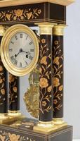 French Ebonised and Inlaid Portico Mantel Clock (4 of 10) French Ebonised and Inlaid Portico Mantel Clock (4 of 10)