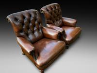Pair of Leather Library Chairs (2 of 4) Pair of Leather Library Chairs (2 of 4)