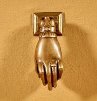 Interesting Bronze Door Knocker in the Shape of a Hand (2 of 8) Interesting Bronze Door Knocker in the Shape of a Hand (2 of 8)