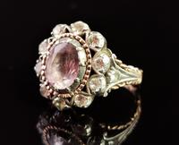 Antique Georgian Pink Topaz Cluster Ring, 18ct Gold, Foiled Paste (10 of 12) Antique Georgian Pink Topaz Cluster Ring, 18ct Gold, Foiled Paste (10 of 12)