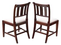 Pair of Georgian mahogany dining side hall bedroom chairs (7 of 7) Pair of Georgian mahogany dining side hall bedroom chairs (7 of 7)