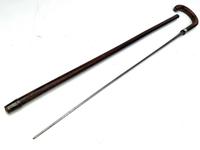 Mahogany Walking Stick / Sword Stick (1 of 27)